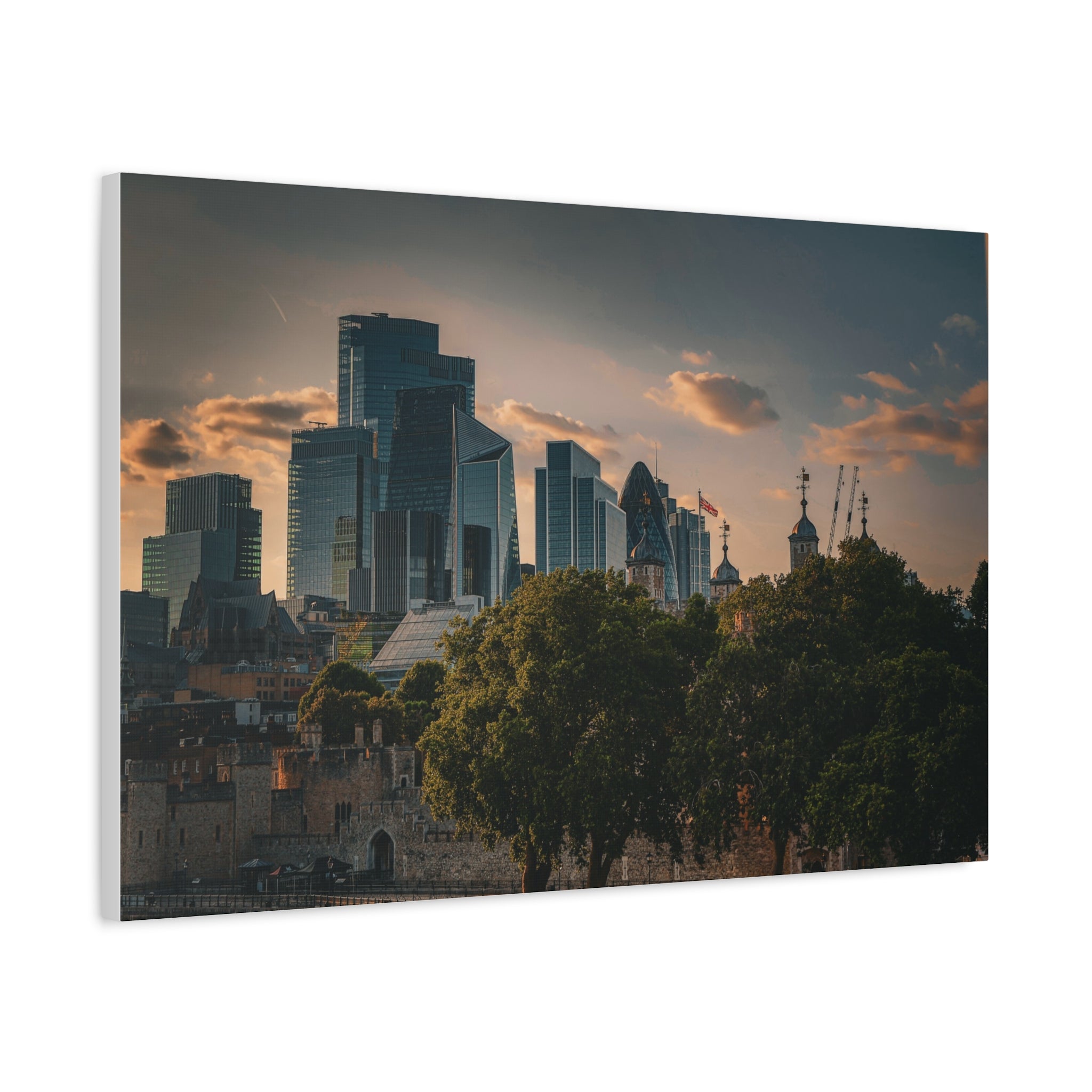 London - Evening Horizon Canvas