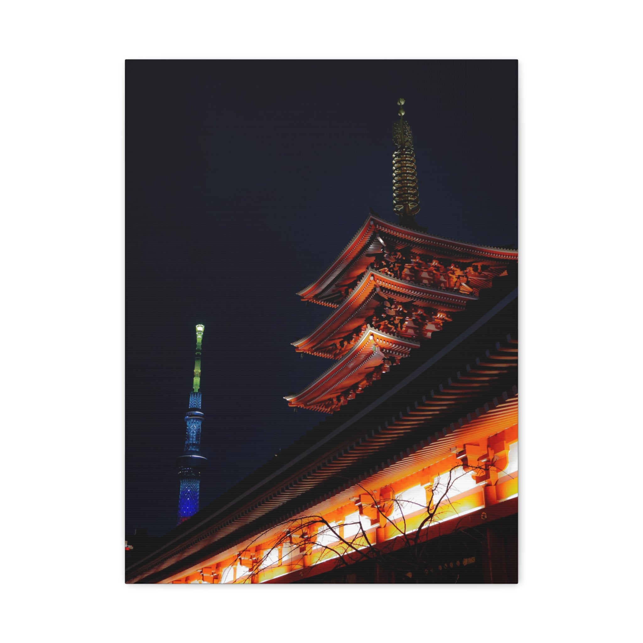Tokyo - Old and New Asakusa Skytree Canvas